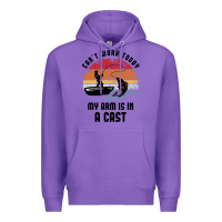 Purple dad fishing Premium Hoodie - artisFamous