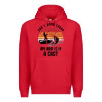 Red dad fishing Premium Hoodie - artisFamous