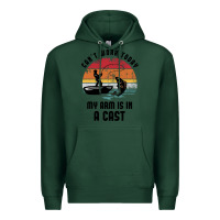 Sports Green dad fishing Premium Hoodie - artisFamous