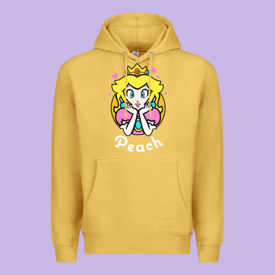 Peach Graphic Premium Hoodie Designed By Artisfamous