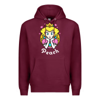 Burgundy peach graphic Premium Hoodie - artisFamous