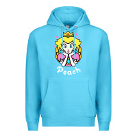 Ocean Blue peach graphic Premium Hoodie - artisFamous