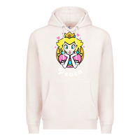 Pale Pink peach graphic Premium Hoodie - artisFamous