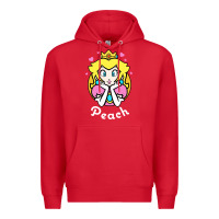 Red peach graphic Premium Hoodie - artisFamous