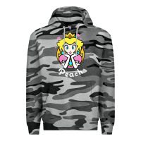 Slate Camo peach graphic Premium Hoodie - artisFamous