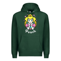 Sports Green peach graphic Premium Hoodie - artisFamous