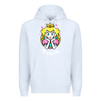 White peach graphic Premium Hoodie - artisFamous