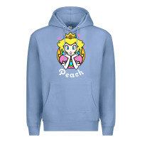 Colony Blue peach graphic Premium Hoodie - artisFamous