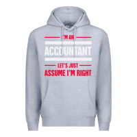 Heather Grey funny accounting design   gift for accountants Premium Hoodie - artisFamous