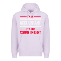 Lilac funny accounting design   gift for accountants Premium Hoodie - artisFamous