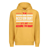 Mustard funny accounting design   gift for accountants Premium Hoodie - artisFamous