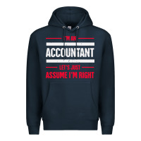 Navy funny accounting design   gift for accountants Premium Hoodie - artisFamous