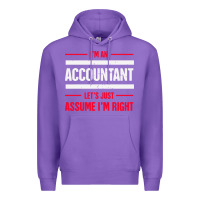 Purple funny accounting design   gift for accountants Premium Hoodie - artisFamous
