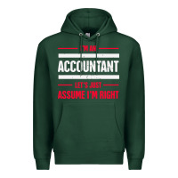 Sports Green funny accounting design   gift for accountants Premium Hoodie - artisFamous