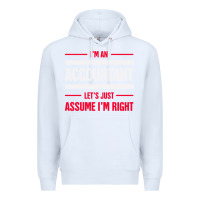 White funny accounting design   gift for accountants Premium Hoodie - artisFamous
