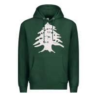 Sports Green retro lebanon cedar  lebanese Premium Hoodie - artisFamous
