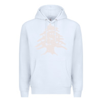 White retro lebanon cedar  lebanese Premium Hoodie - artisFamous