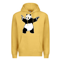 Antique Gold banksy panda Premium Hoodie - artisFamous
