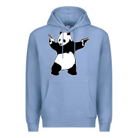 Colony Blue banksy panda Premium Hoodie - artisFamous