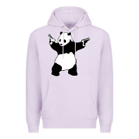 Lilac banksy panda Premium Hoodie - artisFamous
