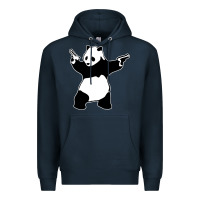 Navy banksy panda Premium Hoodie - artisFamous