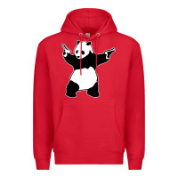 Red banksy panda Premium Hoodie - artisFamous