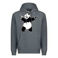 Rock banksy panda Premium Hoodie - artisFamous