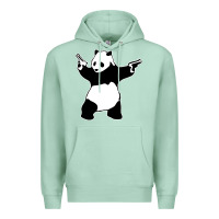 Seafoam banksy panda Premium Hoodie - artisFamous