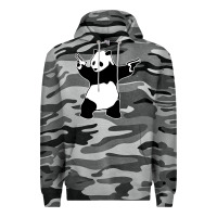 Slate Camo banksy panda Premium Hoodie - artisFamous