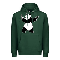 Sports Green banksy panda Premium Hoodie - artisFamous