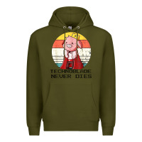 Army Green retro style technoblade merch cosplay Premium Hoodie - artisFamous
