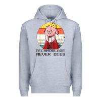 Heather Grey retro style technoblade merch cosplay Premium Hoodie - artisFamous
