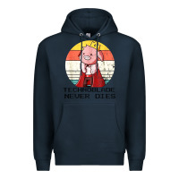 Navy retro style technoblade merch cosplay Premium Hoodie - artisFamous