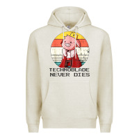 Oatmeal Heather retro style technoblade merch cosplay Premium Hoodie - artisFamous