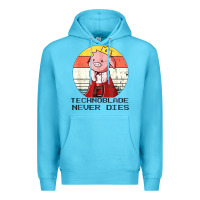 Ocean Blue retro style technoblade merch cosplay Premium Hoodie - artisFamous
