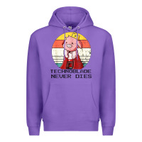 Purple retro style technoblade merch cosplay Premium Hoodie - artisFamous