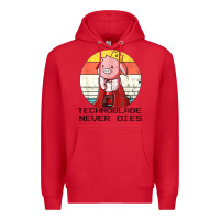 Red retro style technoblade merch cosplay Premium Hoodie - artisFamous