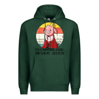 Sports Green retro style technoblade merch cosplay Premium Hoodie - artisFamous