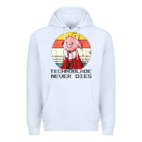 White retro style technoblade merch cosplay Premium Hoodie - artisFamous