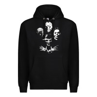 Black horror and scream film Premium Hoodie - artisFamous