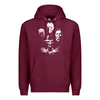 Burgundy horror and scream film Premium Hoodie - artisFamous