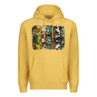Antique Gold western handdrawn patterns brushstrokes Premium Hoodie - BarkalooDesign