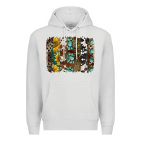 Dove Grey western handdrawn patterns brushstrokes Premium Hoodie - BarkalooDesign