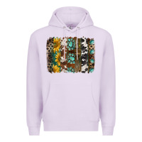 Lilac western handdrawn patterns brushstrokes Premium Hoodie - BarkalooDesign