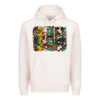 Pale Pink western handdrawn patterns brushstrokes Premium Hoodie - BarkalooDesign