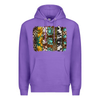 Purple western handdrawn patterns brushstrokes Premium Hoodie - BarkalooDesign