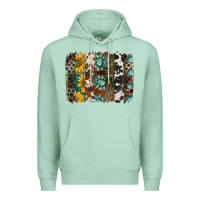 Seafoam western handdrawn patterns brushstrokes Premium Hoodie - BarkalooDesign