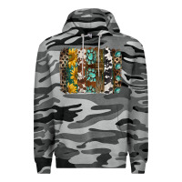Slate Camo western handdrawn patterns brushstrokes Premium Hoodie - BarkalooDesign