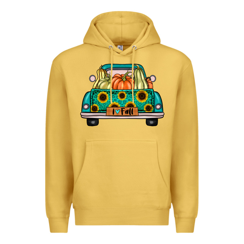 I Love Fall Truck Premium Hoodie by artisFamous | Teevron