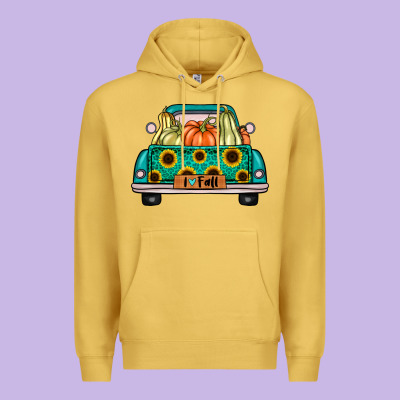 I Love Fall Truck Premium Hoodie Designed By Artisfamous